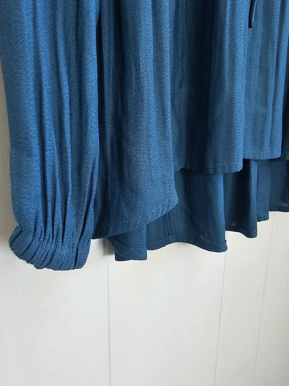 MAURICES Teal Lace-Up Tunic Top